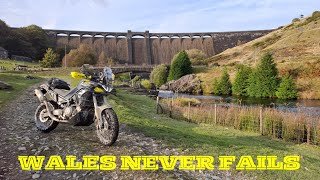 adventure bikes off road in wales north to south aprilia tuareg and yamaha tenere [upl. by Washko]