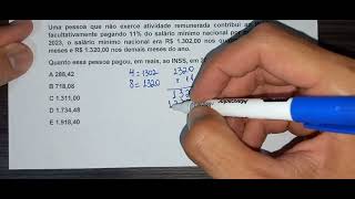 Uma pessoa que não exerce atividade remunerada contribui ao INSS facultativamente pagando 11 do [upl. by Ardekal]