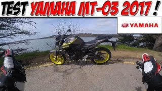 Moto Vlog 127  TEST YAMAHA MT03 2017  UN BON PETIT ROADSTER [upl. by Donnell]