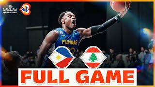 Philippines v Lebanon  Basketball Full Game  FIBAWC 2023 Qualifiers [upl. by Ennayhc]