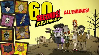 60 Seconds Reatomized almost EVERY ending SPOILERS [upl. by Leahcam]