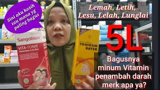 Sangobion VITA TONIK VS Tonikum Bayer Vitamin Penambah Darah Terlaris  Review Obat [upl. by Valerie256]