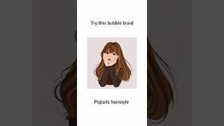 Try this bubble braid pigtails hairstyle shorts hairstyle music song alibi prettycool [upl. by Alaik124]