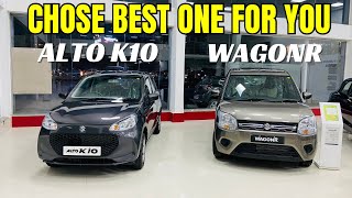 Maruti Alto K10 2024 Vs Maruti WagonR 2024 ✅ Chose Best One For You 🔥🔥 [upl. by Koziel318]