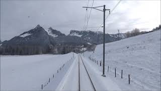 Cab Ride  from Bulle Gruyères Montbovont with snow AMBIENT MUSIC [upl. by Cos817]