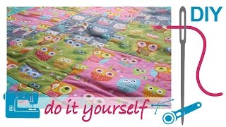 DIY  Patchwork Decke und Kissen selber nähen  Patchworken für Nähanfänger [upl. by Burnley]