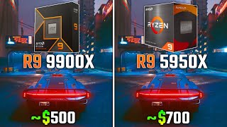 RYZEN 9 9900X vs RYZEN 9 5950X  Test in 6 Games [upl. by Elpmet]