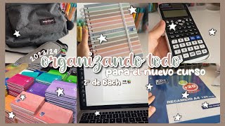 ORGANIZACIÓN REGRESO A CLASES 📚 organizando todo para 2º de Bach 🔬🫶🏼 carpeta agenda estuche [upl. by Harland]