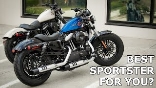 Which Sportster is Best for You 2022 HD FortyEight vs 2022 HD Iron 883 [upl. by Elleinod596]