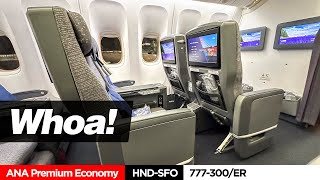 The ANA 777300ER premium economy experience HNDSFO [upl. by Farrow]