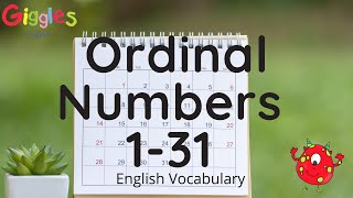 Ordinal Numbers in English 131 [upl. by Ennovy]