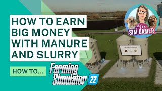 How to earn big money from manure and slurry  Farming Simulator 22 [upl. by Trilbee]