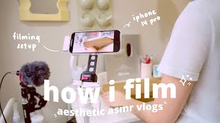 my iphone vlogging setup 🎬 filming accessories  sample asmr unboxing [upl. by Htrow1]