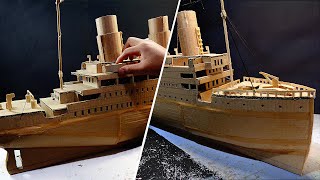 building TITANIC from CARDBOARD  How to make Transatlantic  Timelapse [upl. by Cohl]