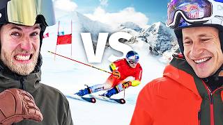 Skirennen gegen besten Skifahrer der Welt Odermatt vs Quast [upl. by Rosse256]