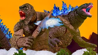 Godzilla x Kong The New Empire  PART 1  StopMotion Battle [upl. by Alekim406]