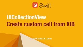 How to create custom cell from xib for UICollectionView using Swift [upl. by Ackley]