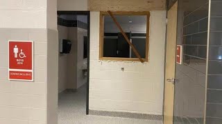 Pennsylvania school boards up window openings that allowed views into its genderneutral bathrooms [upl. by Ateuqahs16]