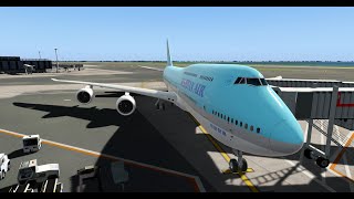 7478 amongst the wave of A380s Pt2 Prepar3D v4 koreanair boeing747 flightsim [upl. by Newton332]