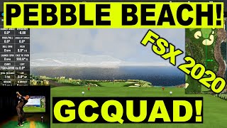 Playing Pebble Beach Golf Course on FSX 2020 Foresight Sports GCQuad [upl. by Aztiley786]