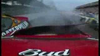 Dale EarnhardtJr 2005 Brickyard 400 Wreck [upl. by Heymann331]