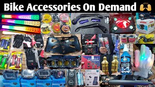 Bike Accessories On Demand🔥🔥 WholesaleRetail  Bike Accessories Karolbagh topbikes bulletstudio [upl. by Wildon]