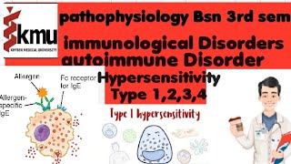 pathophysiology Bsn 3rd sem immunological Disorders hypersensitivity type 1234 last unit [upl. by Wehrle]