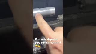 Cortamos y roscamos el deposito del Foster 290 para montar botella 💪😉 [upl. by Yclek434]