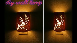 Make wall lamp at home  DIY wall lamp art and craft  decoration  craft angel [upl. by Kindig]