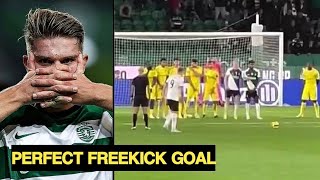 🔥 Viktor Gyökeres Scored CRAZY FREEKICK Goal for Sporting CP in last night game [upl. by Micheline679]