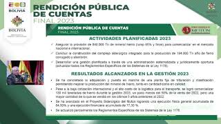 RENDICIÓN PÚBLICA DE CUENTAS FINAL 2023 ESM [upl. by Mueller921]