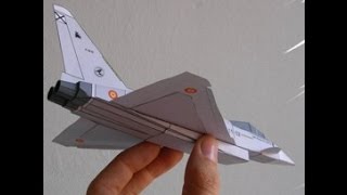 Eurofighter Paper Airplane 3D model [upl. by Nnylaj259]