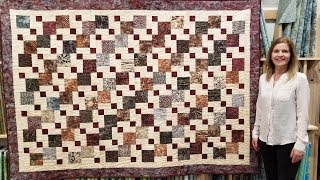 Quick Easy Fancy FREE PATTERN Disappearing Nine Patch Quilt [upl. by Cherianne]