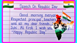 Republic Day Speech 26 January Speech In English 2024  Speech On Republic Day In English [upl. by Johppah]