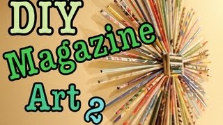 DIY Magazine Art 2 quotSunburstquot Recycle Magazines [upl. by Delwyn]