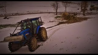 Drone Abattage de peupliers fayards et pins  Entreprise Robert Marey  New Holland Tm 155 [upl. by Letnuahs782]