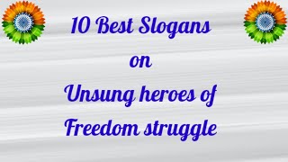 10 Best slogans on Unsung heroes of Indian Freedom Struggle postcard  Postcard writing competition [upl. by Ahsilla]