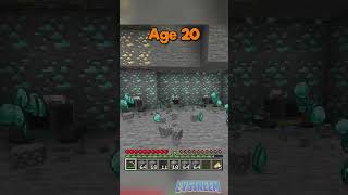 Mining DIAMONDS at Different Ages in Minecraft [upl. by Aivata]