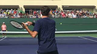 ROGER FEDERER UP CLOSE  Indian Wells 2019 Practice Clip 3 [upl. by Christen]