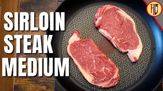 How to cook Sirloin Steak in a pan  Medium [upl. by Ahtnama]