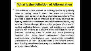 what is the definition of afforestation [upl. by Jesse]