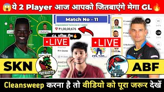 Live SKN vs ABF Dream11 Prediction  SKN vs ABF  SKN vs ABF Dream11 Team  SKN vs ABF CPL [upl. by Navy]