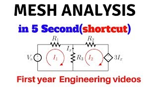 Mesh analysis best trick  BEE in Hindi [upl. by Aretha]