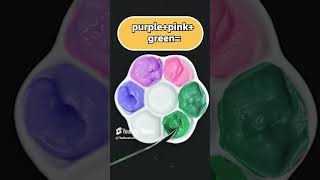 PurplePinkGreeen Color asmrguessthecolorcolormixingsatisfying [upl. by Lai330]