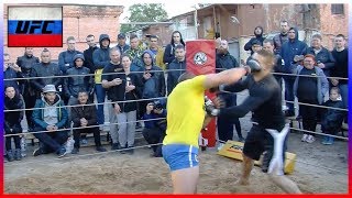 El CLUB de la PELEA CAMIONERO vs PELEADOR de MMA  UFC RUSO con subtítulos en español [upl. by Lanor344]