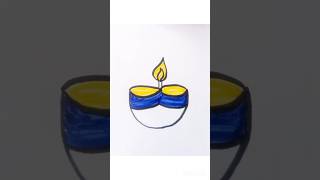 Candle drawing  drowning  candle  kids drawing  art short YouTube video  paint  yt short [upl. by Schreck603]