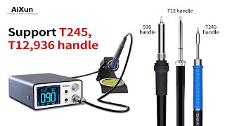 NEW Soldering Station Review  Aixun T3A Handpiece Cradle Support T12 936 and JBC C245 handle [upl. by Llednyl]