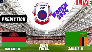 Malawi vs Zambia COSAFA Womens Cup 2024 Semi Final Match Prediction Preview [upl. by Kahler540]