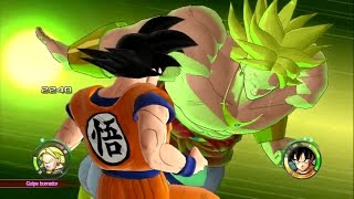 Dragon Ball Raging Blast 2  Broly vs Turles Bardock Goten amp Goku [upl. by Ahseikal]