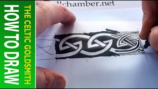 How to Draw Celtic Knots 12  Border Triskele Lindisfarne  22 [upl. by Enaek470]